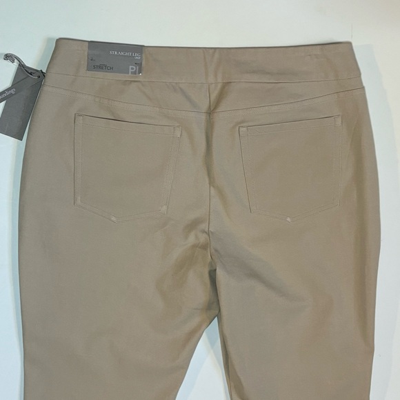 NWT Soft Surroundings Crop Pants Tan PL or Petite Large - Picture 4 of 9